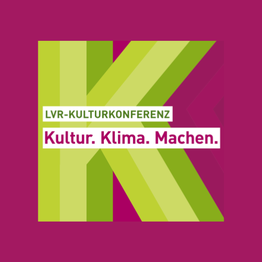 Das Logo der LVR Kulturkonferenz. Der Titel lautet Kultur. Klima. Machen.