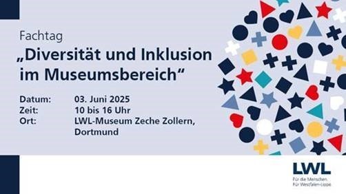 Grafik für den Fachtag: Schrift mit allgemeinen Infos links, rechts viele verschiedene, bunte Symbole in einem Halbkreis Grafik für den Fachtag: Schrift mit allgemeinen Infos links, rechts viele verschiedene, bunte Symbole in einem Halbkreis