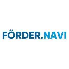 Logo des Fördernavis. Ein blauer Schriftzug auf weißem Hintergrund.