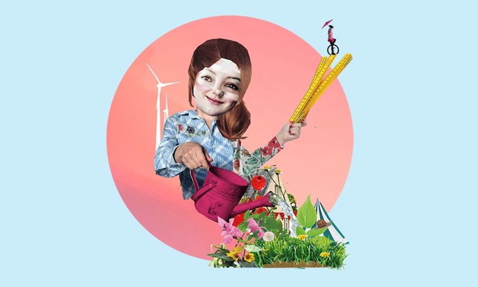 Illustration der ökologischen Mindeststandards auf hellblauem Hintergrund.