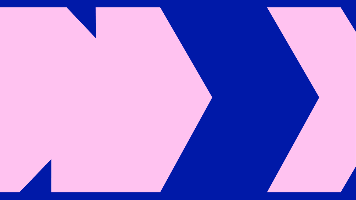 Skizzenhafte Pfeile in rosa auf dunkelblauem Hintergrund