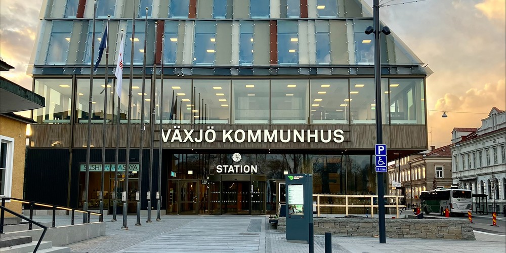 Gemeindehaus Växjö, ganz aus Holz gebaut