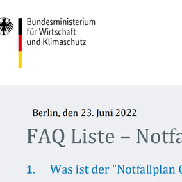 Screenshot des Notfallplan Gas des Bundesministerium für Wirtschaft und Klimaschutz.