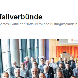 Beschnittener Screenshot des Gemeinsamen Portal der Notfallverbünde Kulturgutschutz in Deutschland.